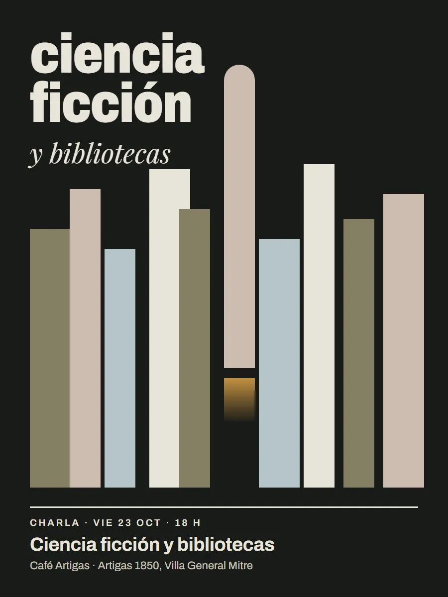 Afiche de «Ciencia ficción y bibliotecas»