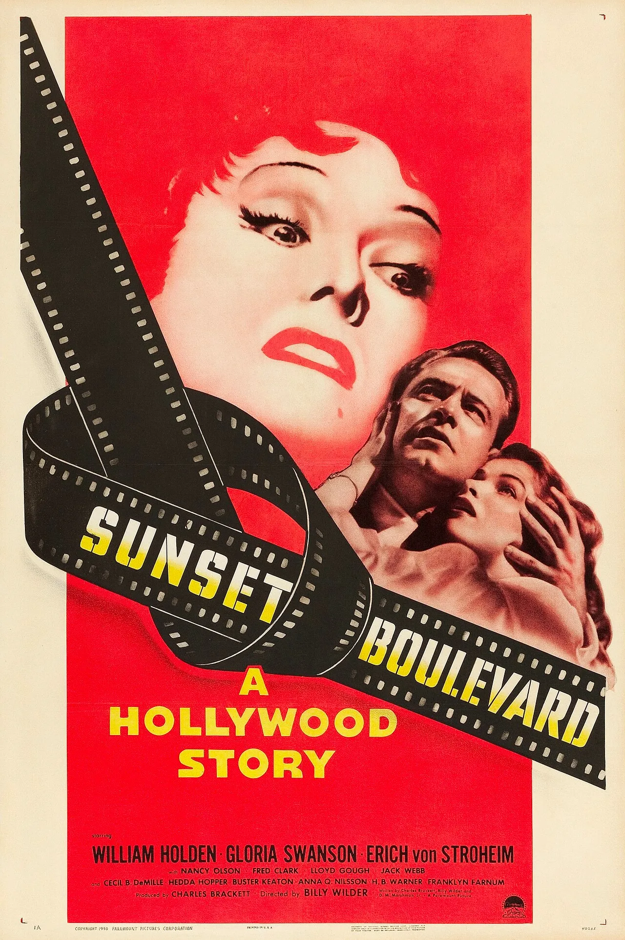 Afiche original de «El ocaso de una vida» (Sunset Boulevard, 1950)