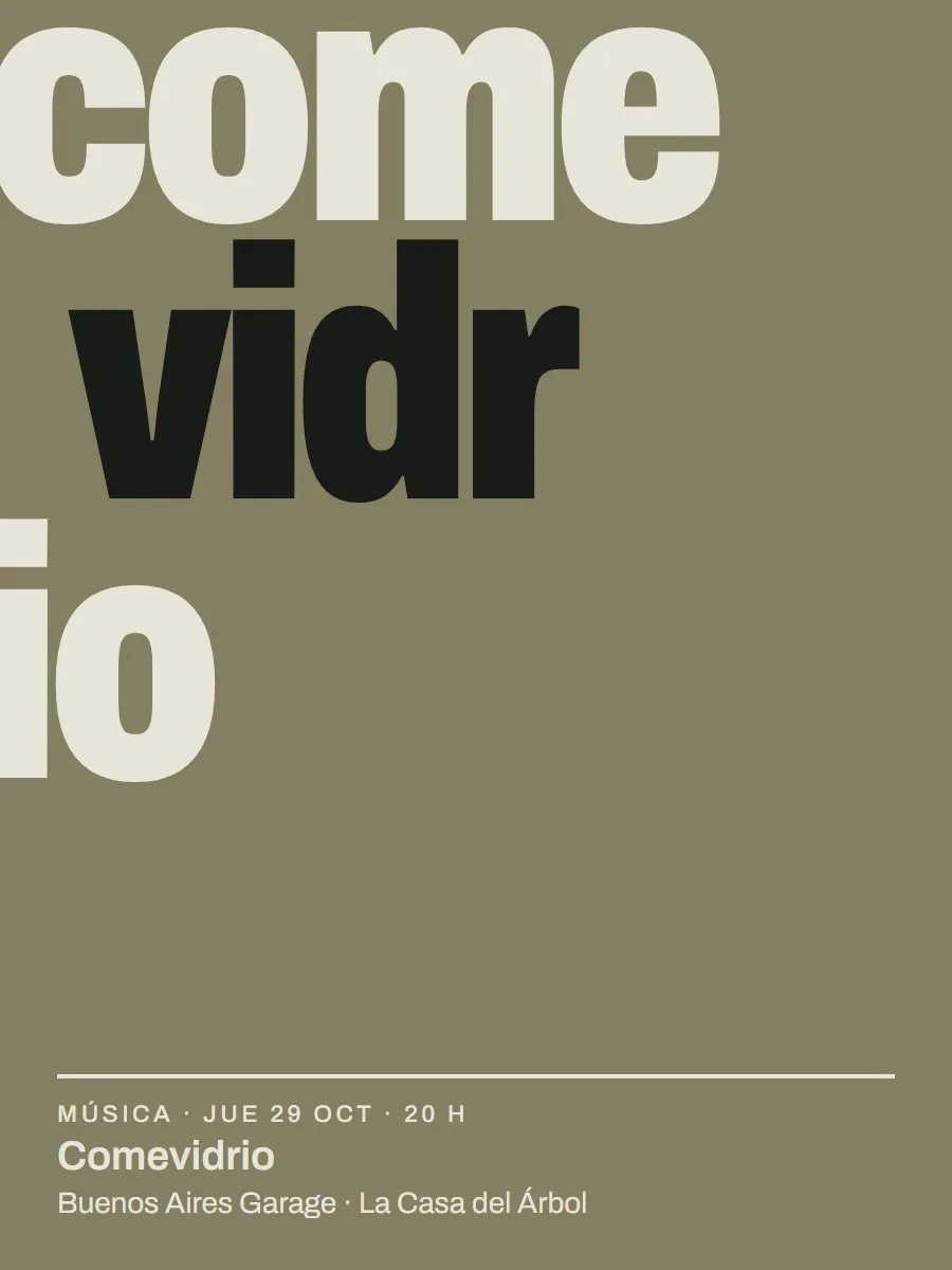 Afiche de «Comevidrio»