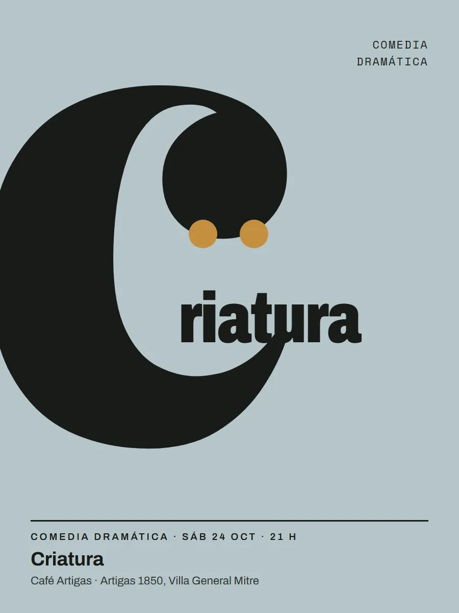 Afiche de «Criatura»