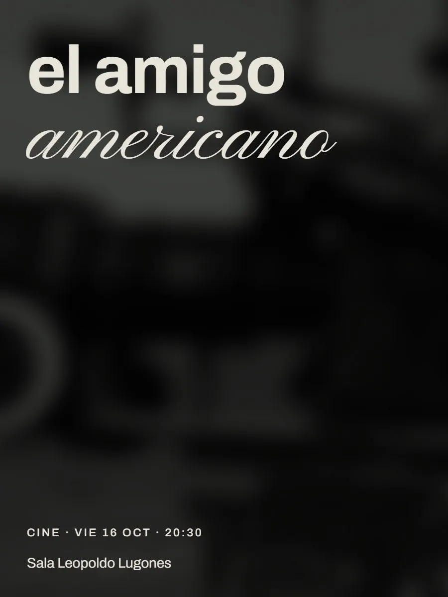 Afiche de «El amigo americano»
