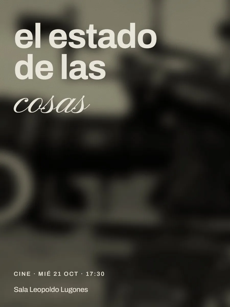Afiche de «El estado de las cosas»