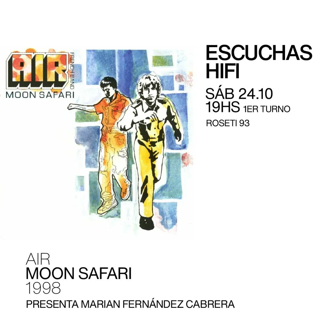 Imagen de difusión de «Escuchas HiFI - Air - Moon Safari (1998) 1er Turno - presenta: Marian Fernández Cabrera»