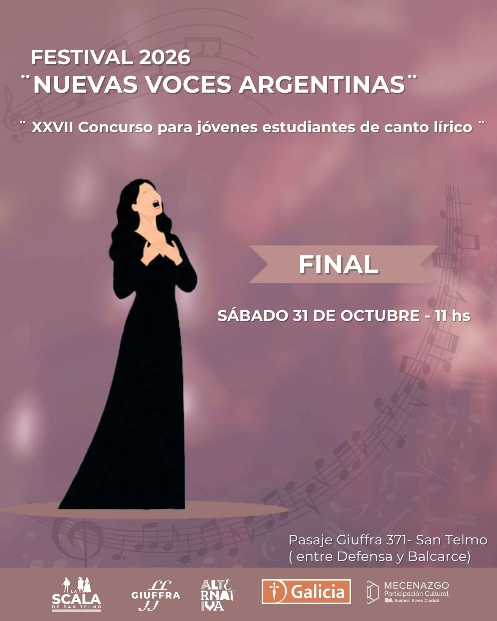 Imagen de difusión de «Final del Concurso de Canto Lírico · Nuevas Voces Argentinas»