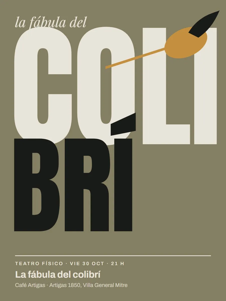 Afiche de «La fábula del colibrí»