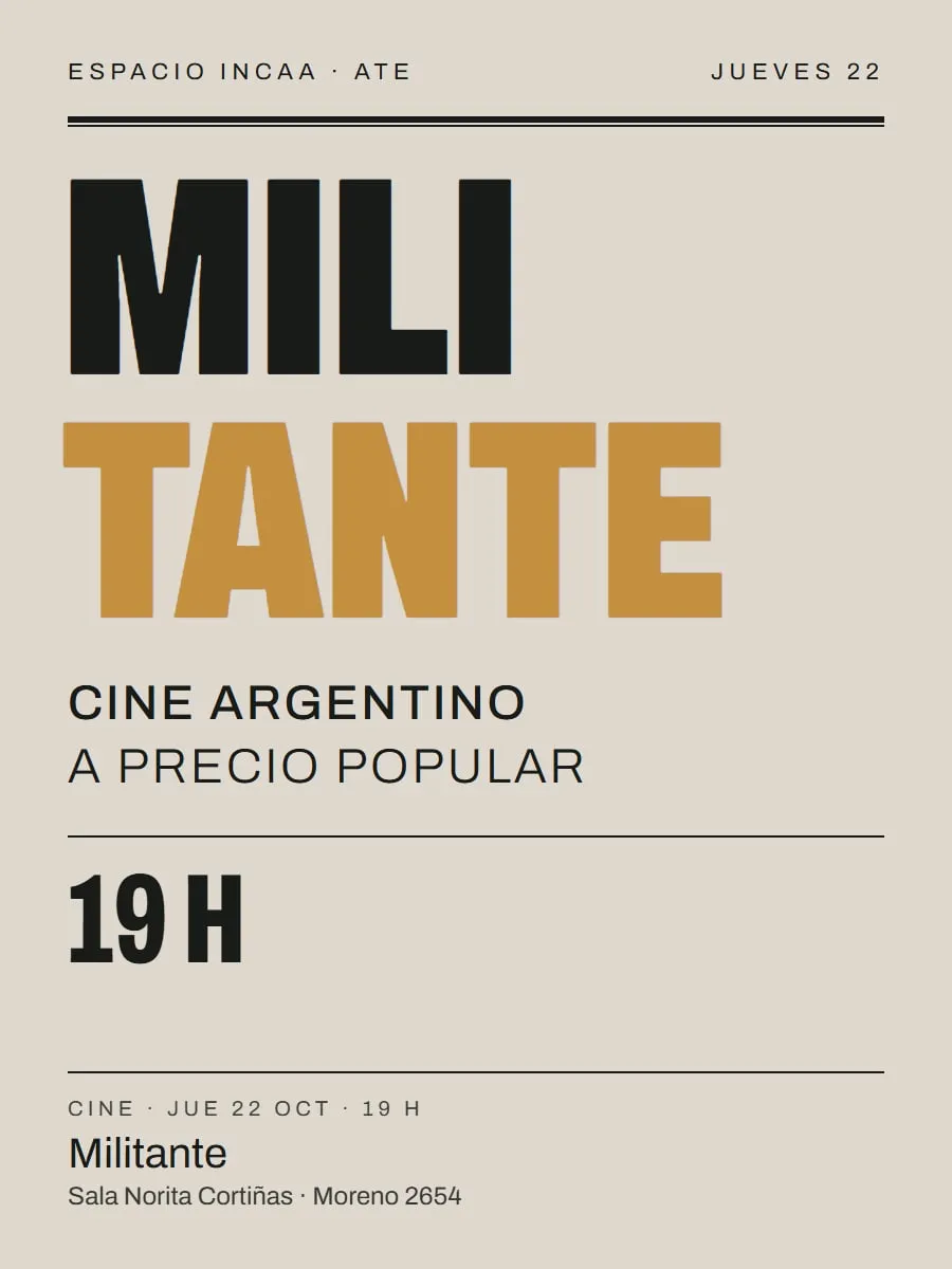 Afiche de «Militante»