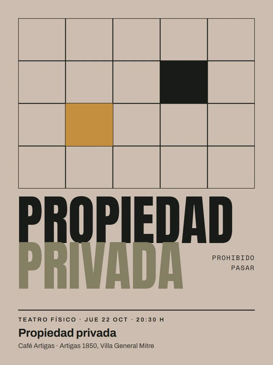 Afiche de «Propiedad privada»