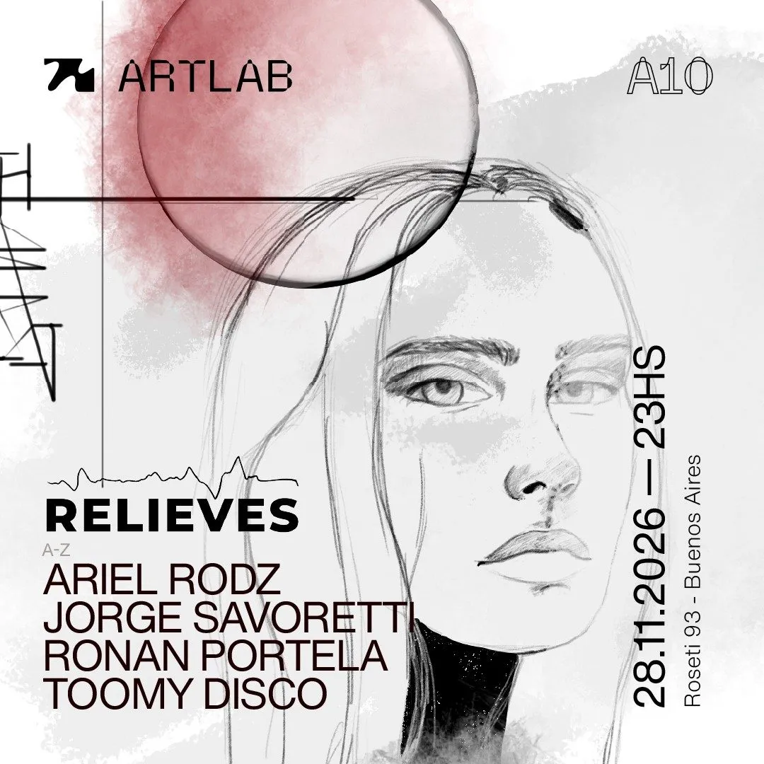 Imagen de difusión de «RELIEVES presenta: Ariel Rodz + Jorge Savoretti + Ronan Portela + Toomy Disco»