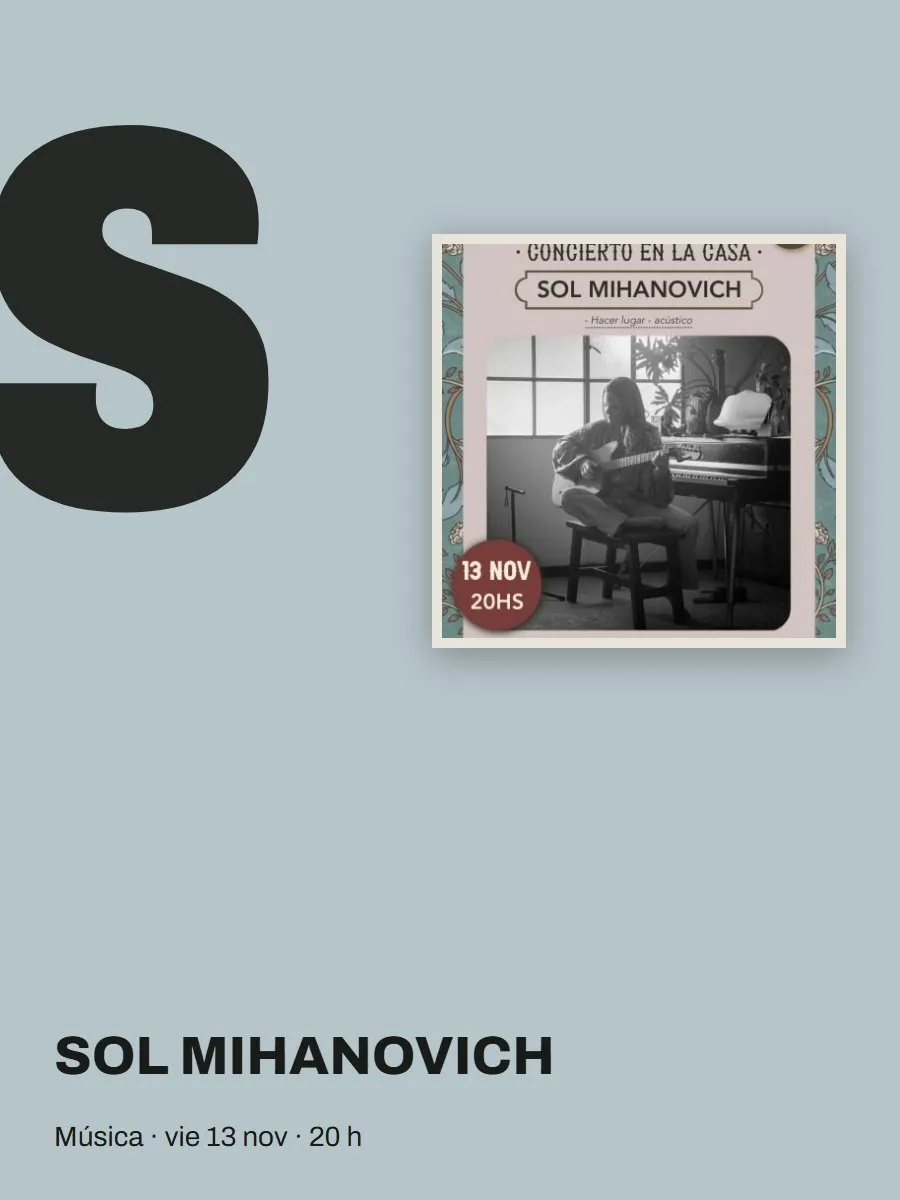 Afiche de «Sol Mihanovich»