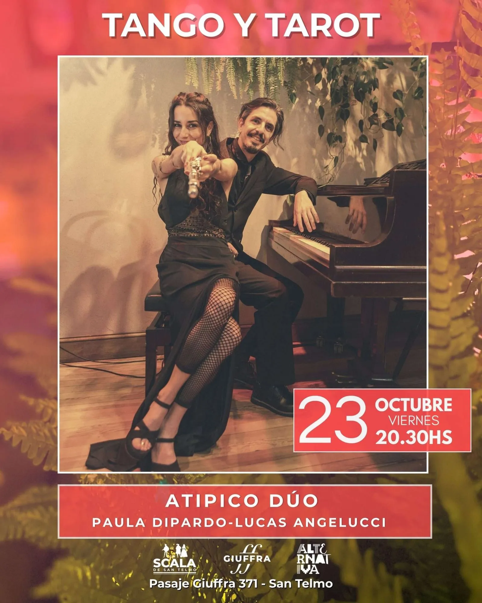 Imagen de difusión de «Tango y tarot · Atípico Dúo»
