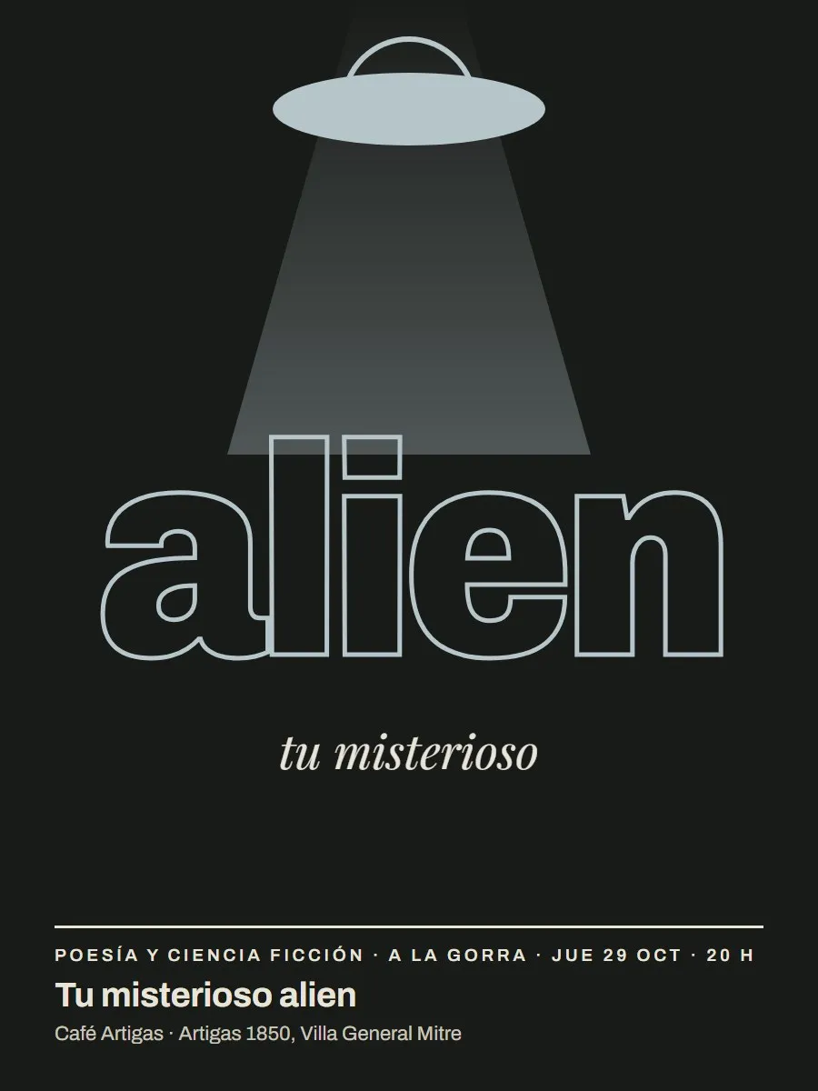 Afiche de «Tu misterioso alien»