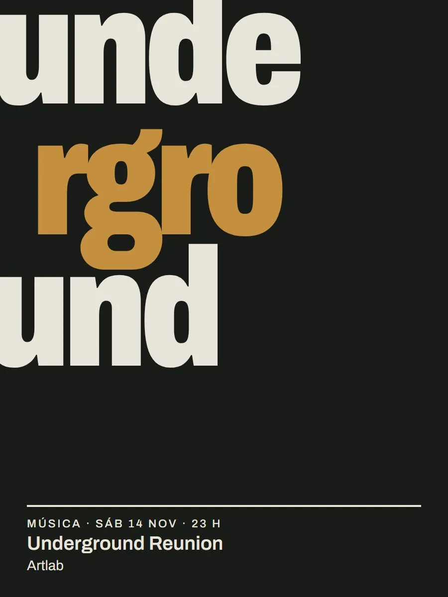 Afiche de «UNDERGROUND REUNION»